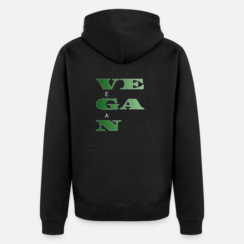 VÉGÉTALIEN - Veste à capuche bio Premium Unisexe - noir