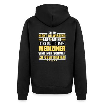 Des performances inégalées en tant que professionnel de la santé - Veste à capuche bio Premium Unisexe - noir - Dos - Nico (187cm)