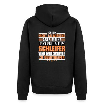 Unsurpassed performance as a grinder - Unisex Premium Organic Zip Hoodie - black - Back - Nico (187cm)