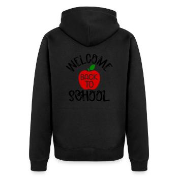 SCHOOL SCHOOL DAY SCHOOL START SHIRTS GIFT MOTIFS - Unisex Premium Organic Zip Hoodie - black - Back - Nico (187cm)