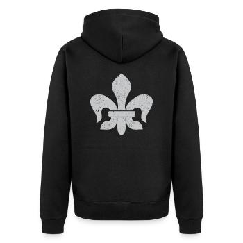 Lily / Lily Blossom - Belgian - Unisex Premium Organic Zip Hoodie - black - Back - Nico (187cm)