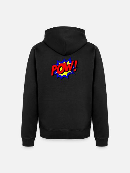 POW! - Unisex Premium Organic Zip Hoodie - black