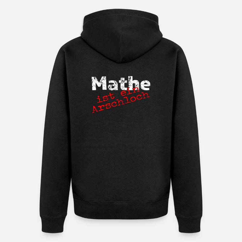 Math est un abruti! - Veste à capuche bio Premium Unisexe - noir