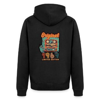 Original 1969 Limited Edition Cassette Birthday - Unisex Premium Organic Zip Hoodie - black - Back - Nico (187cm)