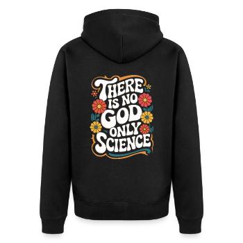 Athéisme, athée, anti-religion, agnostique - Veste à capuche bio Premium Unisexe - noir - Dos - Nico (187cm)