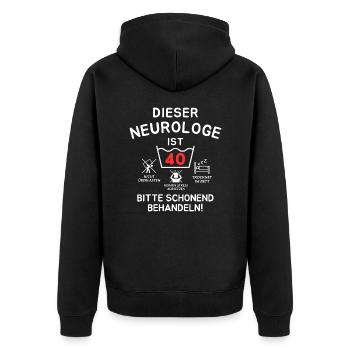 Ce neurologue a 40 ans. - Veste à capuche bio Premium Unisexe - noir - Dos - Nico (187cm)