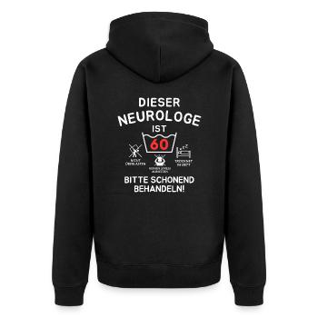 Ce neurologue a 60 ans. - Veste à capuche bio Premium Unisexe - noir - Dos - Nico (187cm)