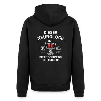 Ce neurologue a 80 ans. - Veste à capuche bio Premium Unisexe - noir - Dos - Nico (187cm)
