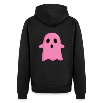 Fantôme rose - Veste à capuche bio Premium Unisexe - noir - Dos - Nico (187cm)