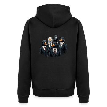 Boss Ducks - Veste à capuche bio Premium Unisexe - noir - Dos - Nico (187cm)