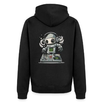 Beat Blender - Unisex Premium Organic Zip Hoodie - black - Back - Nico (187cm)