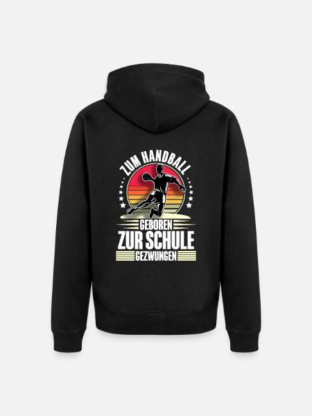 Handball Handballer - Unisex Premium Bio Zip Hoodie - Schwarz