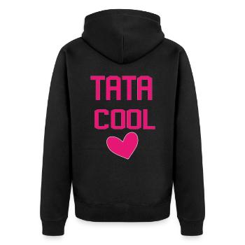TATA COOL COEUR - Veste à capuche bio Premium Unisexe - noir - Dos - Nico (187cm)