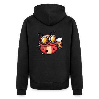 Bière d’après-ski Ladybug - Veste à capuche bio Premium Unisexe - noir - Dos - Nico (187cm)