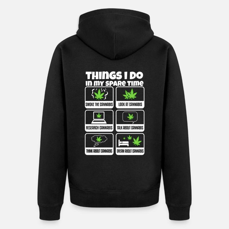 Cannabis - Unisex Premium Bio Zip Hoodie - Schwarz
