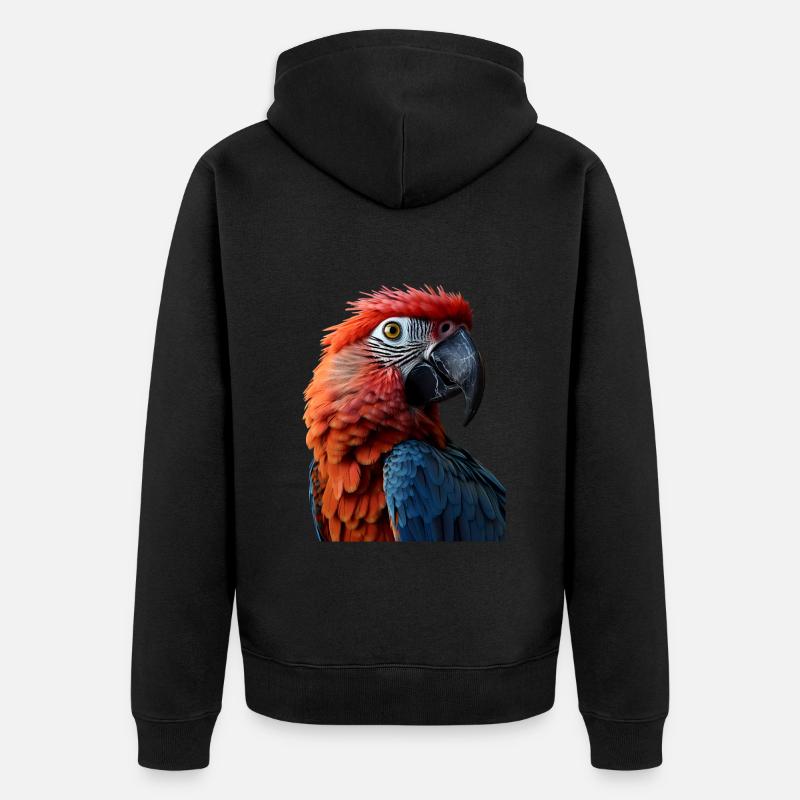 Perroquet - Veste à capuche bio Premium Unisexe - noir