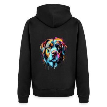 Saint Bernard Coloré - Veste à capuche bio Premium Unisexe - noir - Dos - Nico (187cm)