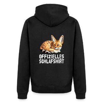 Chemise de nuit officielle African Wildcat - Veste à capuche bio Premium Unisexe - noir - Dos - Nico (187cm)