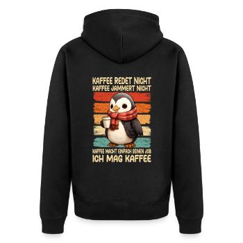 Café Don’t Talk Café Don’t Whine Pingouin - Veste à capuche bio Premium Unisexe - noir - Dos - Nico (187cm)