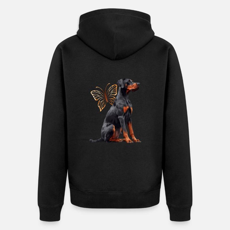 Doberman - Veste à capuche bio Premium Unisexe - noir