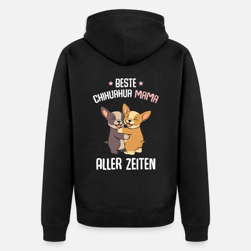 Meilleure maman chihuahua - Veste à capuche bio Premium Unisexe - noir