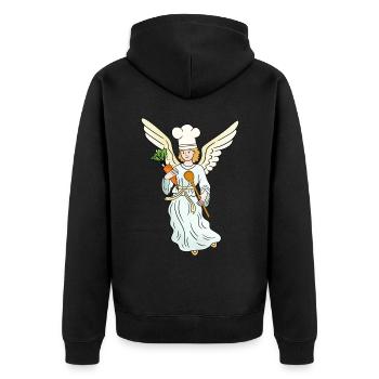 Angel Cook Heavenly Cooking Cook Cooks Cooking Coast - Unisex Premium Organic Zip Hoodie - black - Back - Nico (187cm)