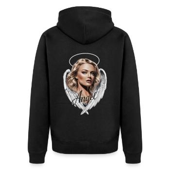 Femme Ange - Veste à capuche bio Premium Unisexe - noir - Dos - Nico (187cm)