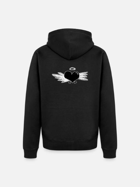 Schutzengel Engel - Unisex Premium Bio Zip Hoodie - Schwarz