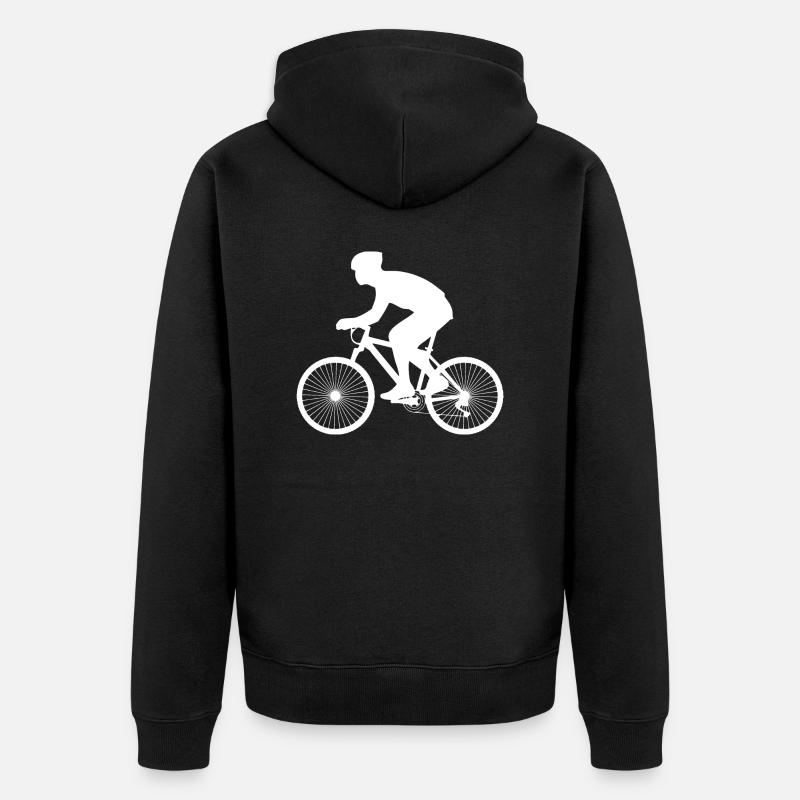 Vélo blanc - Veste à capuche bio Premium Unisexe - noir