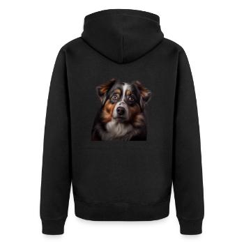 Doux cadeau de berger australien pour - Veste à capuche bio Premium Unisexe - noir - Dos - Nico (187cm)
