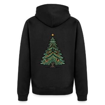 Arbre de Noël Noël - Veste à capuche bio Premium Unisexe - noir - Dos - Nico (187cm)