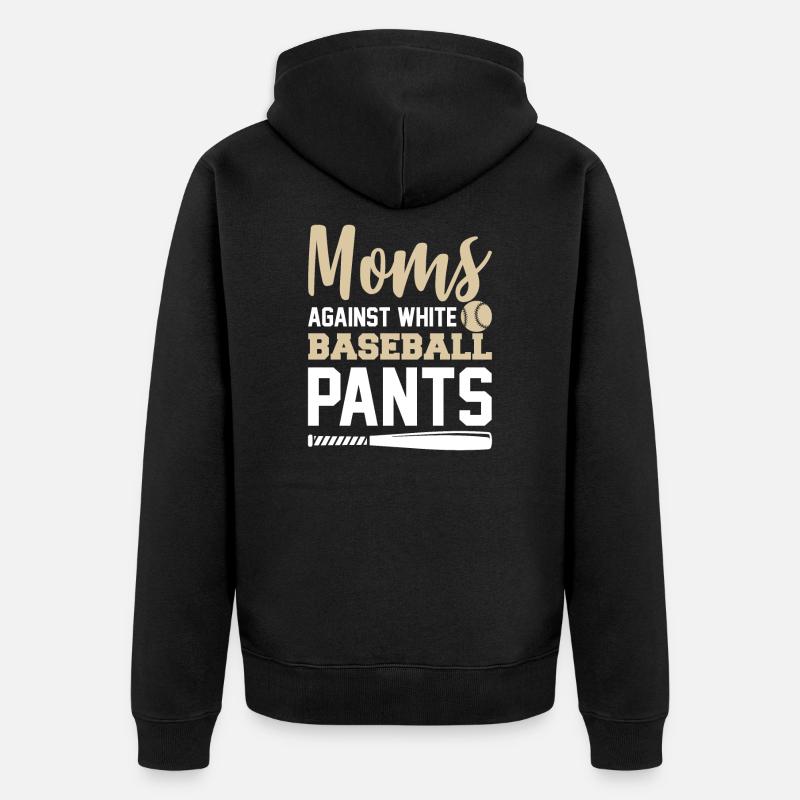 Moms Against White Baseball Pants - Veste à capuche bio Premium Unisexe - noir