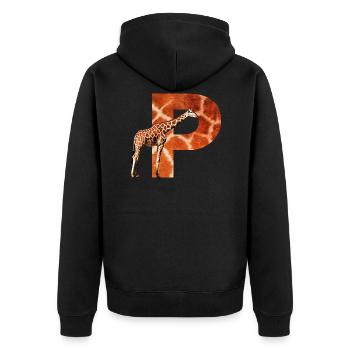 girafe p - Veste à capuche bio Premium Unisexe - noir - Dos - Nico (187cm)