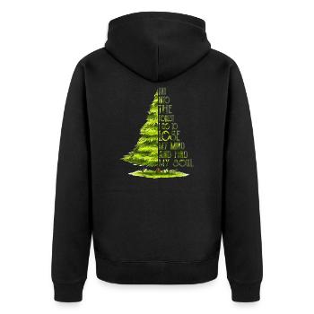 Et dans la forêt, je vais perdre mon esprit et trouver - Veste à capuche bio Premium Unisexe - noir - Dos - Nico (187cm)
