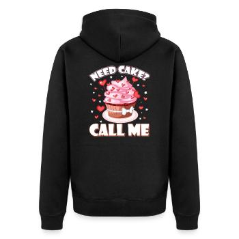 Besoin de gâteau Appelez-moi Drôle de Cuisson Amant Sarcasme Femmes - Veste à capuche bio Premium Unisexe - noir - Dos - Nico (187cm)