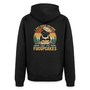 Je viens de vous faire cuire au four certains arrêtent la cuisson des fucupcakes - Veste à capuche bio Premium Unisexe - noir - Dos - Nico (187cm)