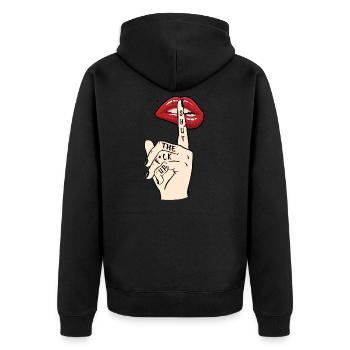 T-shirt Fermez la Fuck Up - Veste à capuche bio Premium Unisexe - noir - Dos - Nico (187cm)