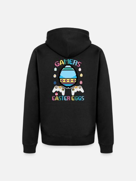 Gamer Easter Eggs - Unisex Premium Organic Zip Hoodie - black
