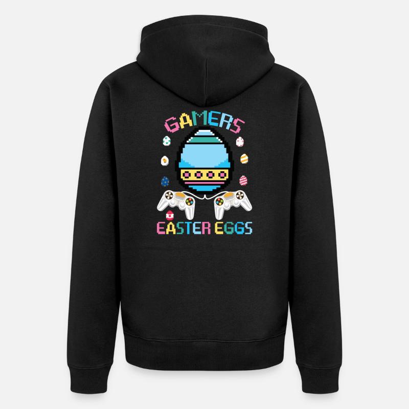 Gamer Easter Eggs - Unisex Premium Bio Zip Hoodie - Schwarz