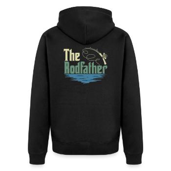 The Rodfather Fishing Rod - Veste à capuche bio Premium Unisexe - noir - Dos - Nico (187cm)