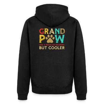 Grandpaw Like A Regular Granpa But Cooler Vintage - Veste à capuche bio Premium Unisexe - noir - Dos - Nico (187cm)