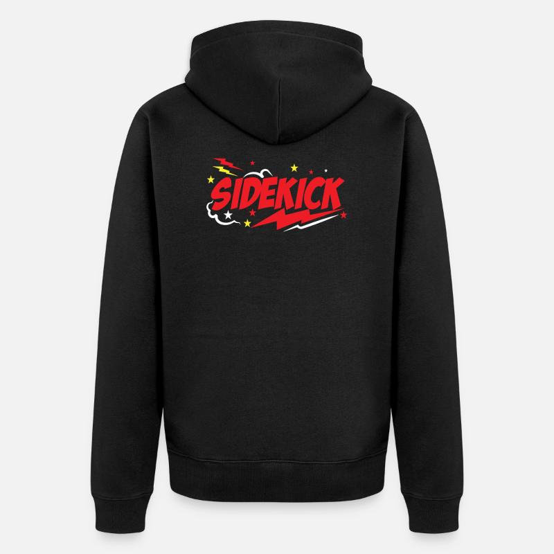 Dad Sidekicks Matching - Unisex Premium Bio Zip Hoodie - Schwarz