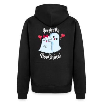 You Are My Boo Shine Halloween Cute Ghosts T Shirt - Veste à capuche bio Premium Unisexe - noir - Dos - Nico (187cm)