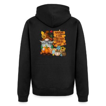 Gnome Pumpkins U Pick Corn Maze Hayrides Cider - Veste à capuche bio Premium Unisexe - noir - Dos - Nico (187cm)