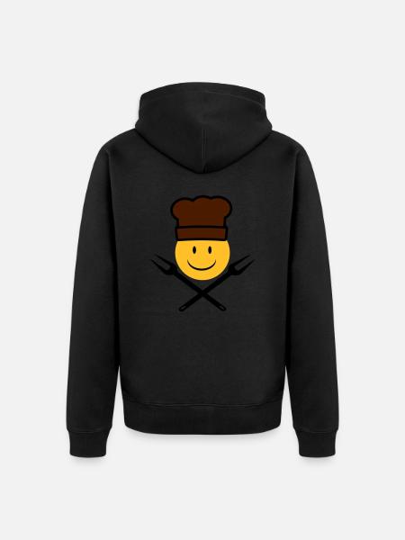 grillen - Unisex Premium Bio Zip Hoodie - Schwarz