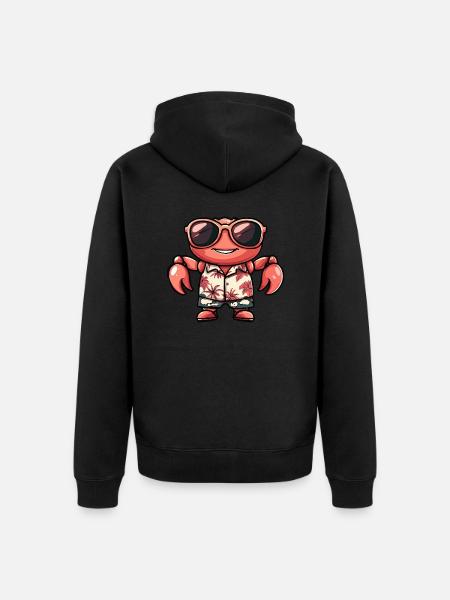 Crab Crab Cool Summer - Unisex Premium Organic Zip Hoodie - black