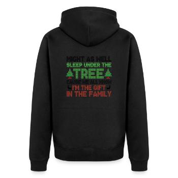All know i'm the gift in the family - Veste à capuche bio Premium Unisexe - noir - Dos - Nico (187cm)