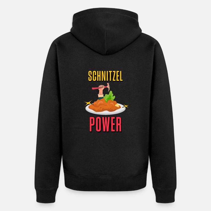 Schnitzel Power, Schnitzel Kraft - Veste à capuche bio Premium Unisexe - noir