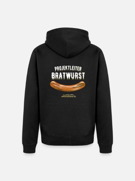 Projektleiter Bratwurst das Original Grill Design - Unisex Premium Bio Zip Hoodie - Schwarz