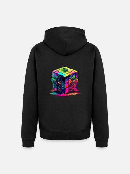 Cube - Veste à capuche bio Premium Unisexe - noir